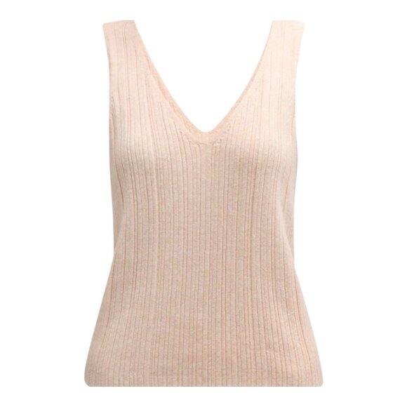 Eberjey Infinite V-Neck Ribbed Sweater Tank Peach Parfait X-Large Loungewear - Picture 1 of 10